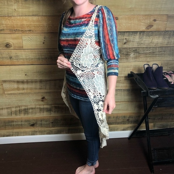 Crochet Lace boho style Cardigan - Picture 4 of 8